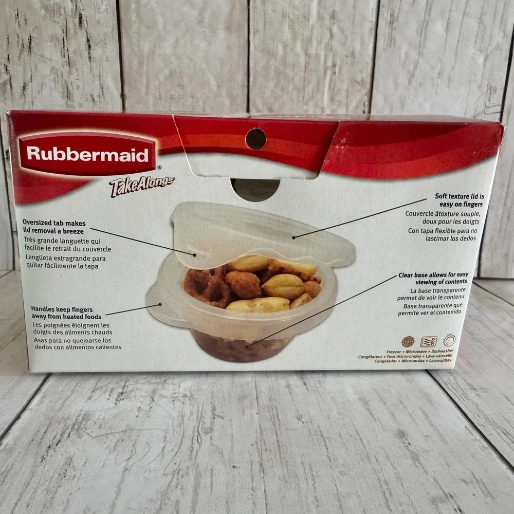 2005 Rubbermaid TakeAlongs 10 Pack Small Round 4oz Food Storage Containers Clear
